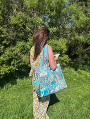 Bags & Travel – Hand-Printed Recycled Cotton Tote Bag (Artisans Archive)