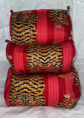 Bags & Travel – Hand-Printed Recycled Cotton Cosmetic Bag Trio (Sienna Spirit)