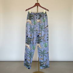 Sleepwear & Pyjamas – Hand-Printed Recycled Cotton 3 Piece Pyjama set (Blue Bharat)
