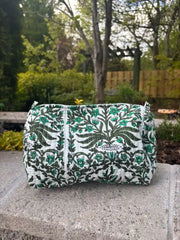 Bags & Travel – Hand-Printed Recycled Cotton Cosmetic Bag Trio (Kerala Kaanan)
