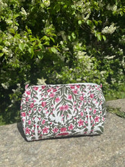 Bags & Travel – Hand-Printed Recycled Cotton Cosmetic Bag Trio (Jaipur Joy)