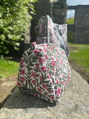Bags & Travel – Hand-Printed Recycled Cotton Cosmetic Bag Trio (Jaipur Joy)