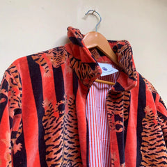 The Velvet Edit – Hand-Printed Recycled Cotton Coats (Tiger Fire)