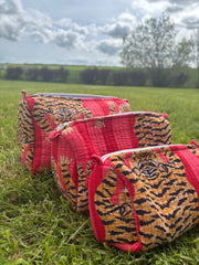 Bags & Travel – Hand-Printed Recycled Cotton Cosmetic Bag Trio (Sienna Spirit)