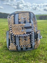 Bags & travel – Hand-Printed Recycled Cotton Backpacks (Twilight Tiger)