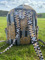 Bags & travel – Hand-Printed Recycled Cotton Backpacks (Twilight Tiger)
