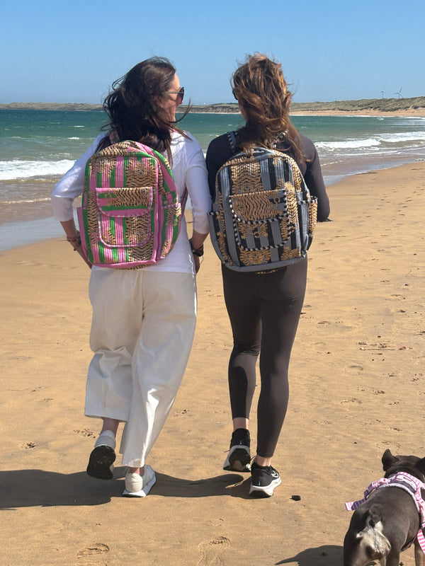 Bags & travel – Hand-Printed Recycled Cotton Backpacks (Jaipur Jungle)