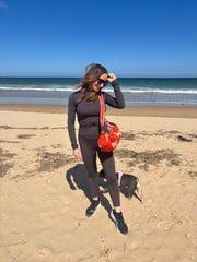 Wellness & Yoga – Hand-Printed Recycled Cotton Yoga Bag (Kamala Lotus)