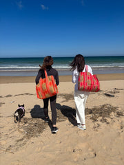 Bags & Travel – Hand-Printed Recycled Cotton Tote Bag (Wild Sunset)