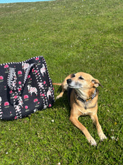 Bags & Travel – Hand-Printed Recycled Cotton Tote Bag (Midnight Lotus)