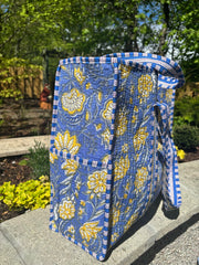 Bags & Travel – Hand-Printed Recycled Cotton Tote Bag (Coastal Citron)