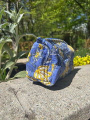 Bags & Travel – Hand-Printed Recycled Cotton Cosmetic Bag Trio (Coastal Citron)