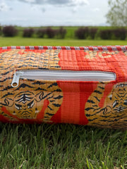 Wellness & Yoga – Hand-Printed Recycled Cotton Yoga Bag (Wild Sunset)