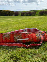 Wellness & Yoga – Hand-Printed Recycled Cotton Yoga Bag (Wild Sunset)