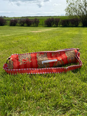 Wellness & Yoga – Hand-Printed Recycled Cotton Yoga Bag (Wild Sunset)