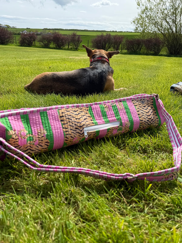Wellness & Yoga – Hand-Printed Recycled Cotton Yoga Bag (Jaipur Jungle)