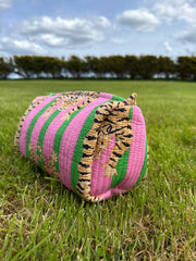Bags & Travel – Hand-Printed Recycled Cotton Cosmetic Bag Trio (Jaipur Jungle)