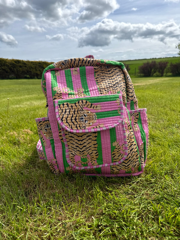 Bags & travel – Hand-Printed Recycled Cotton Backpacks (Jaipur Jungle)