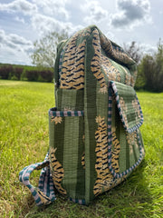 Bags & travel – Hand-Printed Recycled Cotton Backpacks (Emerald Indie)