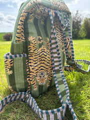 Bags & travel – Hand-Printed Recycled Cotton Backpacks (Emerald Indie)