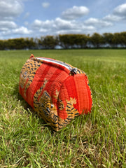 Bags & Travel – Hand-Printed Recycled Cotton Cosmetic Bag Trio (Wild Sunset)