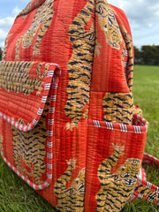 Bags & travel – Hand-Printed Recycled Cotton Backpacks (Wild Sunset)