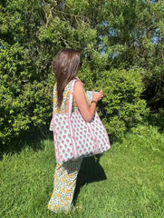 The Zipped Indie Rose Tote Bag