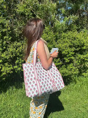 The Zipped Indie Rose Tote Bag