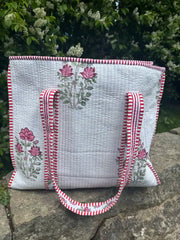 The Zipped Indie Rose Tote Bag