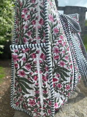 Bags & Travel – Hand-Printed Recycled Cotton Tote Bag (Jaipur Joy)