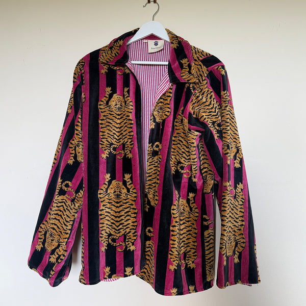 The Velvet Edit – Hand-Printed Recycled Cotton Coats (Magenta Maharani)