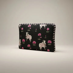 Tech & Lifestyle – Hand-Printed Recycled Cotton Laptop Covers (Midnight Lotus)