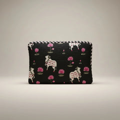 Tech & Lifestyle – Hand-Printed Recycled Cotton Laptop Covers (Midnight Lotus)