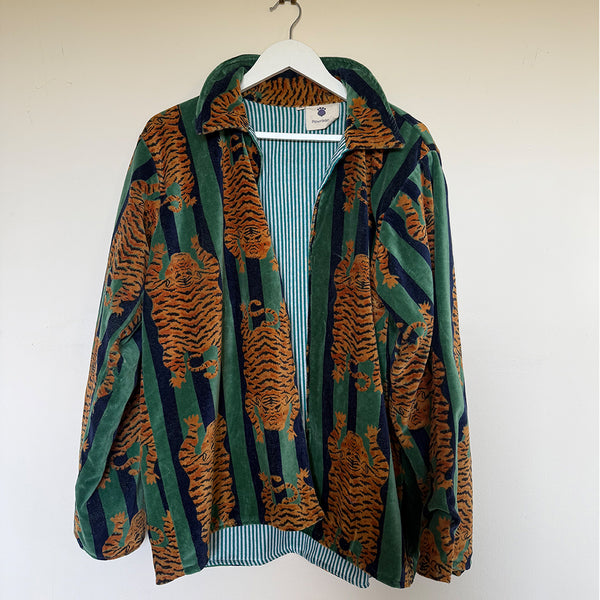 The Velvet Edit – Hand-Printed Recycled Cotton Coats (Midnight Malabar)