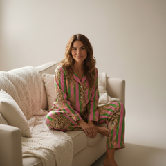 Sleepwear & Pyjamas – Hand-Printed Recycled Cotton 2 Piece Pyjama set (Top and Trouser) (Jaipur Jungle)