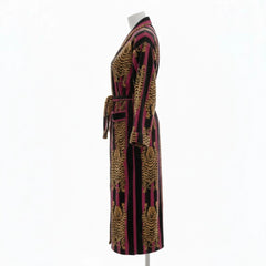 The Velvet Edit  – Hand-Printed Recycled Cotton Bath Robes (Magenta Maharani)