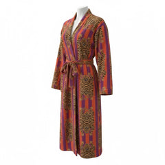 The Velvet Edit  – Hand-Printed Recycled Cotton Bath Robes (Orchid Ember)