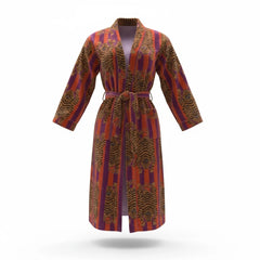 The Velvet Edit  – Hand-Printed Recycled Cotton Bath Robes (Orchid Ember)
