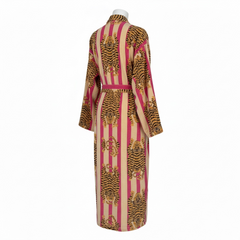 The Velvet Edit  – Hand-Printed Recycled Cotton Bath Robes (Saffron Sorbet)