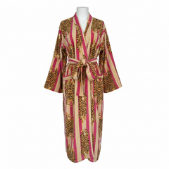 The Velvet Edit  – Hand-Printed Recycled Cotton Bath Robes (Saffron Sorbet)