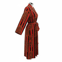 The Velvet Edit  – Hand-Printed Recycled Cotton Bath Robes (Tiger Fire)
