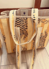 The Mid-Size Saffron Stripe Small Tote Bag