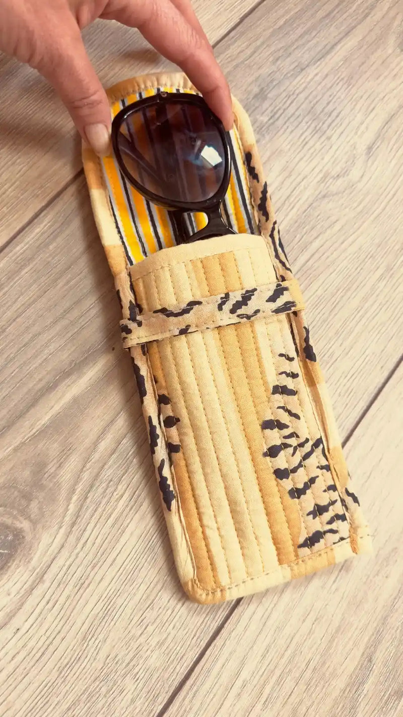 Accessories - Sunglasses Case (Saffron Stripe)