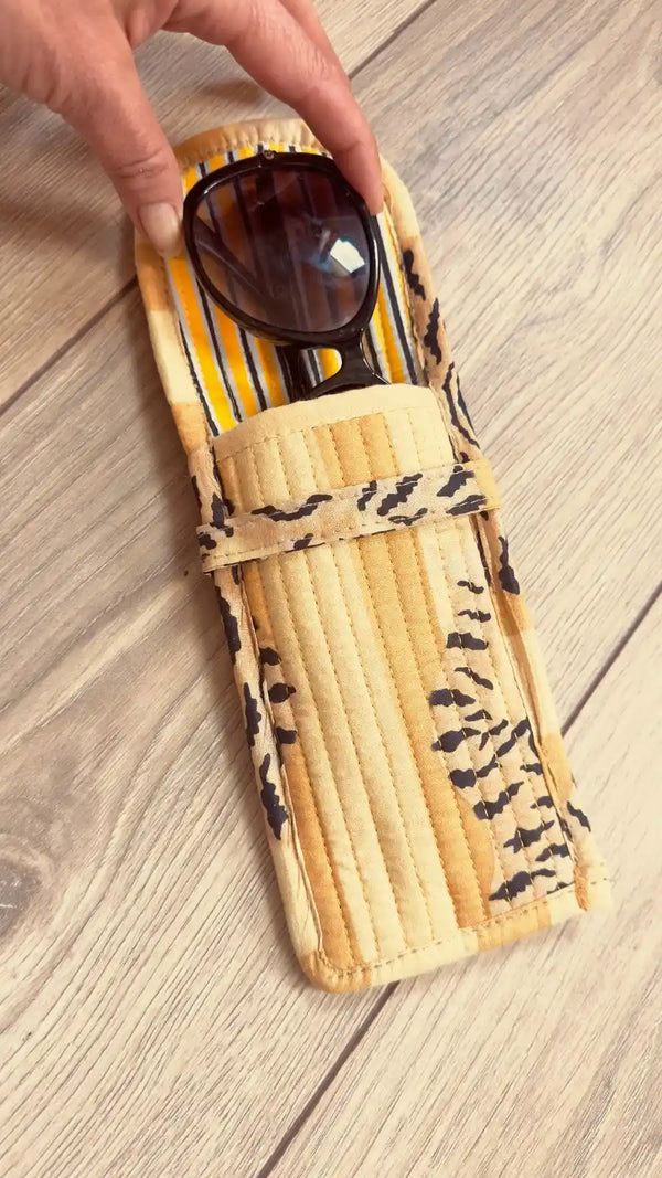 Sunglasses Case (Saffron Stripe)