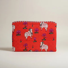 Tech & Lifestyle – Hand-Printed Recycled Cotton Laptop Covers (Kamala Lotus)