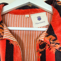 The Velvet Edit – Hand-Printed Recycled Cotton Coats (Tiger Fire)