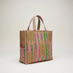 Bags & Travel – Hand-Printed Recycled Cotton Tote Bag (Jaipur Jungle)