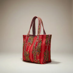 Bags & Travel – Hand-Printed Recycled Cotton Tote Bag (Sienna Spirit)