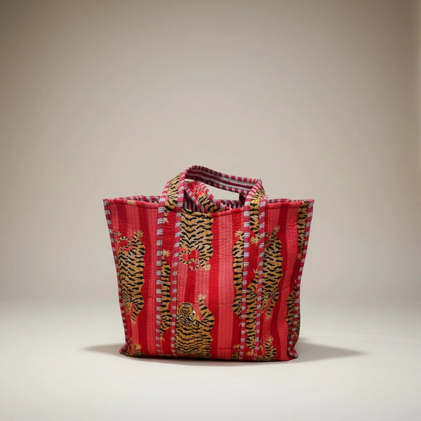 Bags & Travel – Hand-Printed Recycled Cotton Tote Bag (Sienna Spirit)