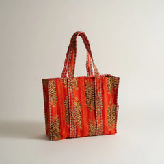 Bags & Travel – Hand-Printed Recycled Cotton Tote Bag (Wild Sunset)